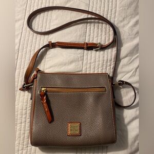 Dooney & Bourke Taupe Leather Shoulder Bag
